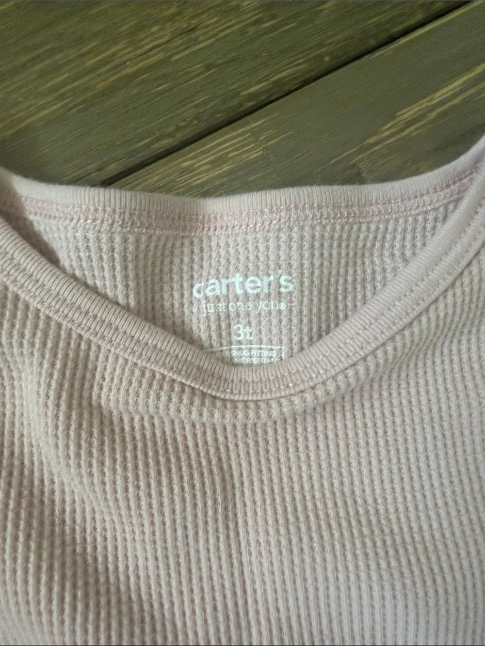 Carter’s Thermal Pajama Set - Light Mauve Pink - Long Sleeve Top & Pants